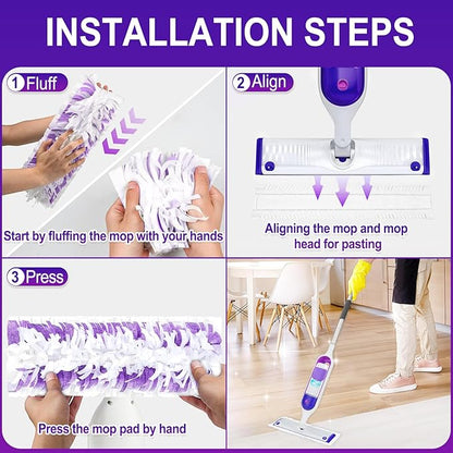 25 Pack Disposable Mopping Pads Refills for Swiffer PowerMop,Compatible with Swiffer Power Mop Refills, Multi-Surface Mop Pad Replacement for Floor Cleaning