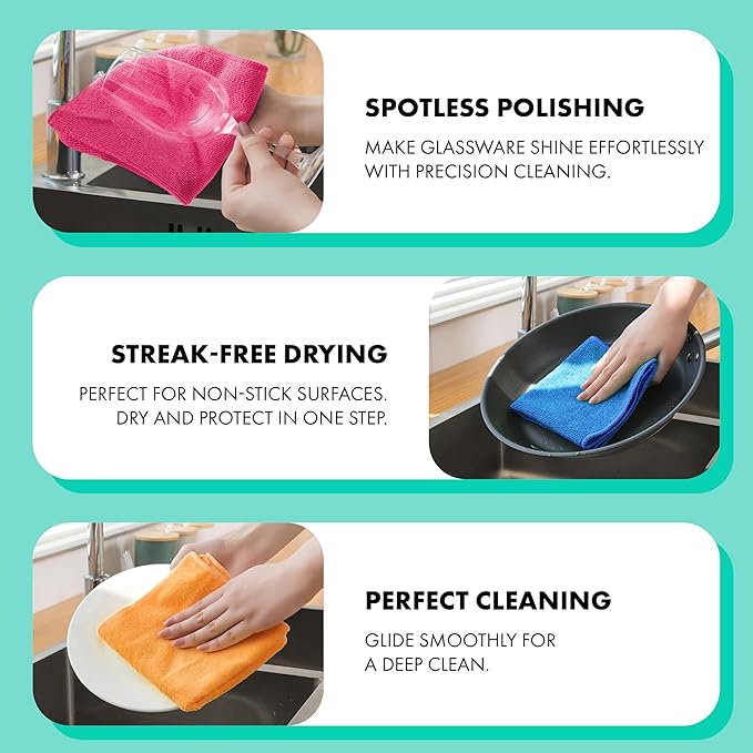 Mop Bucket Set with 12 Microfiber Cleaning Towels and a Cleaning Brush, Mops for Floor Cleaning, Cleaning Tools, Mob, mop and Bucket with Wringer Set for Home with 6 Washable Microfiber Pads