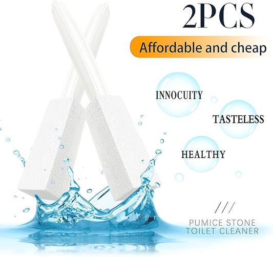 Toilet Cleaner Hard Water Build up Remover with Ergonomic Handle,Toilet Bowl Stain Ring Remover,Pumice Stone Toilet Cleaner Tool Stain Hard Water Ring Remover