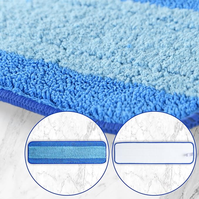 8 Pack Mop Pads Replacement for Bona Family of Mops, Washable & Reusable Microfiber Cleaning Pad for Hardwood and Multi-Surface (3 Deep Clean Pads + 3 Microfiber Cleaning Pads + 2 Dusting Pads)