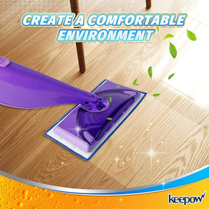 Microfiber Mop Pads Compatible with Swiffer Wet Jet, Reusable and Machine Washable Floor Pad Refills, Mop Head Replacements for Multi Surface Wet & Dry Cleaning, Pack of 3