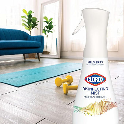 Clorox Disinfecting Mist, Lemongrass Mandarin, Household Essentials, 3 Refills, 16 Fl Oz Each