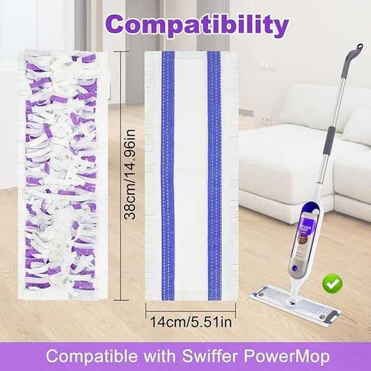 30 Pack Disposable Mopping Pad Refills Compatible with Swiffer PowerMop, Power Mop Refill Pads Replacements for Swiffer Power Mop Spray Mop Dry&Wet Pads Refills for Multi-Surface Floor Cleaning