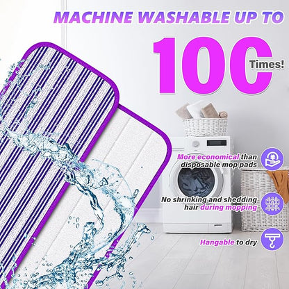 Reusable Mop Pads Refills for Swiffer PowerMop - Microfiber Wet Pads Refill Spray Mop Reusable Pads for Swiffer Mop, Also can be Disposable Power Mop Pads Refills for Multi-Surface Cleaning, 24PCS