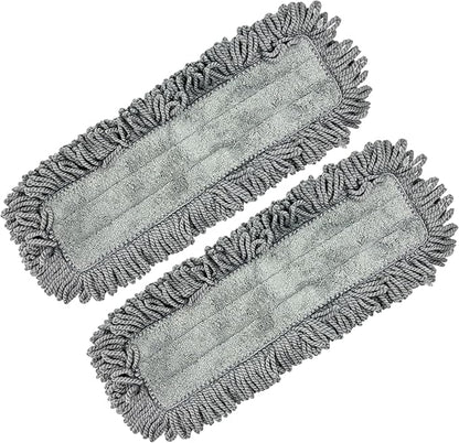 Spray ‘n Shine Spray mop for Floor Cleaning - 2 x Wet & Dry Washable Microfiber Pads - 330 ml Refillable Bottle - Pad Refill with Fringes