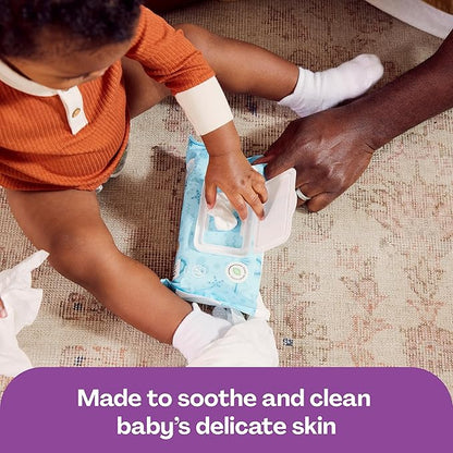 Hello Bello Extra Gentle Lavender Scented Baby Wipes, Made with 99% Water and Aloe for Babies and Kids, 60 Count (Pack of 9) Total 540 Count