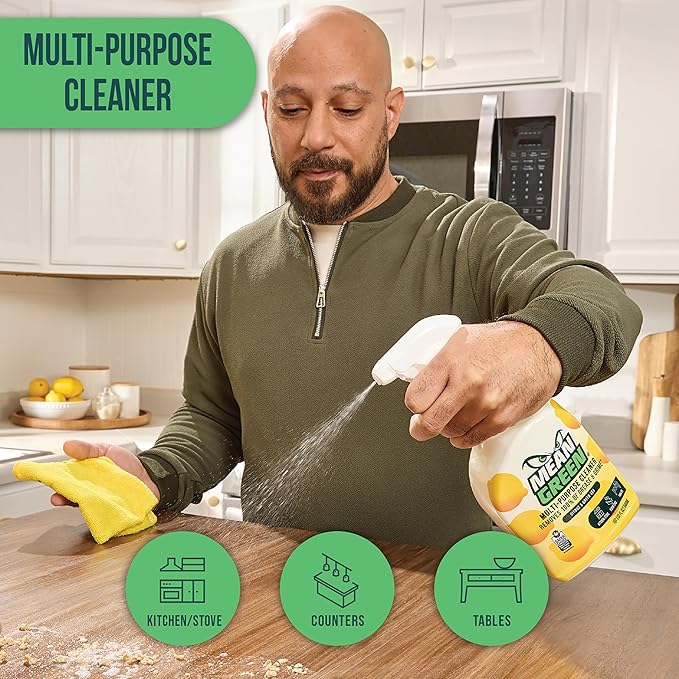 Mean Green Non-Concentrated Ready-to-Use Multi-Purpose Cleaner, Citrus & Green Tea, 32 Ounce, 6 Pack