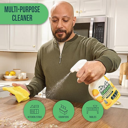 Mean Green Non-Concentrated Ready-to-Use Multi-Purpose Cleaner, Citrus & Green Tea, 32 Ounce, 6 Pack