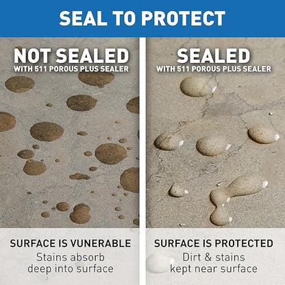 Miracle Sealants Plus QT 511 Porous Plus Sealer 32 oz Quart & TSC632OZR Tile & Stone Cleaner Spray, 32 oz