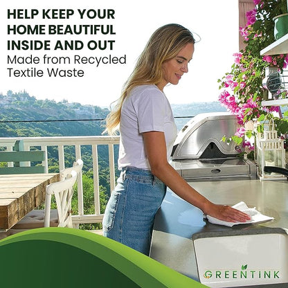 Eco-Friendly Reusable Dish Cloth Set – 24-Pk Multipurpose Kitchen Cleaning Cloth Made from Recycled Materials – Absorbent, Dish Towels & Non-Scratch Cleaning Rags, 12x12 in.
