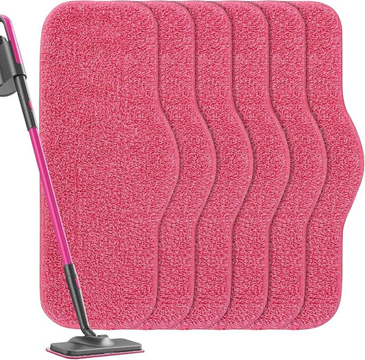BeiLan Microfiber Steam Mop Pads Compatible with Schenley Steam Mop Cleaner - 6 Pack Washable and Reusable Replacement Mop Pads Accessories - Also Fit for swiffer wet jet
