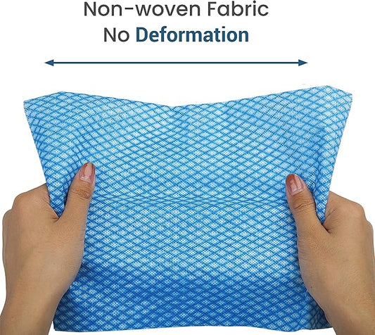 SCRUBIT Reusable Cleaning Wipes, Handy Wipes for Kitchen and Office - Dish Cloths for Washing Dishes - Multi Purpose Disposable Cleaning Towels (12 x 20 in) 72 Pack (Blue)