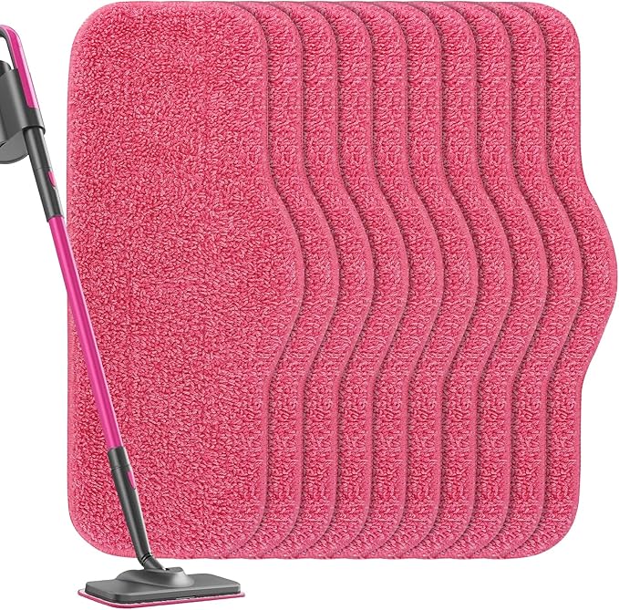 Microfiber Steam Mop Pads Compatible with Schenley Steam Mop Cleaner - 10 Pack Washable and Reusable Replacement Mop Pads Accessories (10 Pack) - Also Fit for swiffer wet jet