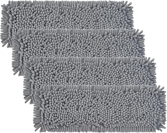 True & Tidy MP-180 Chenille Mop Pad Replacement Set for SWEEP-180 Heavy Duty Wet and Dry Sweeper Mop, Machine Washable up to 100x (4)