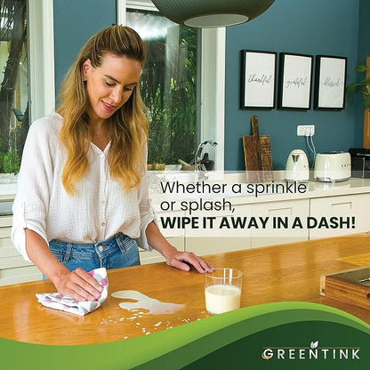 Eco-Friendly Reusable Dish Cloth Set – 10-Pk Multipurpose Kitchen Cleaning Cloth Made from Recycled Materials – Absorbent Dish Towels & Non-Scratch Cleaning Rags, 12x12 in.