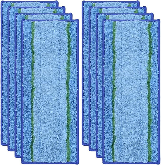 Washable and Reusable Dry Wet Mopping Pads Replacement Parts Compatible for iRobot Braava Jet m6 (6110) (6012) (6112) (6113) Ultimate Robot Mop Pads Accessories (4 Blue Wet Pad)
