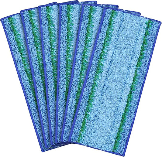 LINNIW 6 Pack M6 Wet Mopping Pads Washable and Reusable M6 Wet Mopping Pads Compatible with Braava Jet m6 Series (6110) (6012) (6112) (6113) Ultimate Robot Mop
