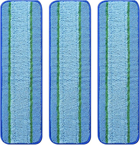 3 Pack Deep Clean Pads for Bona Family of Mops, Washable & Reusable Microfiber Cleaning Pad for Hardwood and Multi-Surface