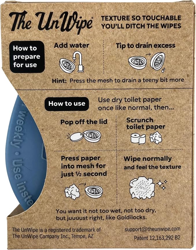 Instead of Flushable Wipes, Add Incredible Texture to Any Toilet Paper Anywhere, Clean Better, Flush Safely