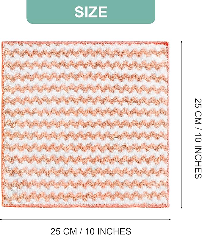 JOYMOOP 18 Pack Microfiber Cleaning Cloth, Kitchen Towels for Dish Drying Washing, Absorbent Streak Free Lint Free Rags for Cleaning, Reusable and Washable Towels - 10" x 10"