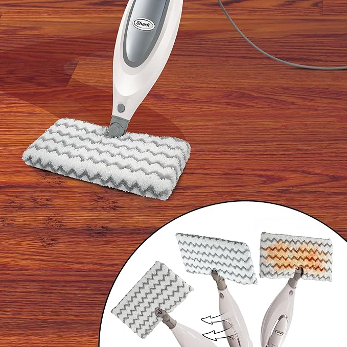 Shark Advanced Microfiber Washable & Reusable Cleaning Pads, Compatible with S3501 & S3601, Lifts & Locks in Dirt, Made for Laminate, Stone, Ceramic & Wood Surfaces, 2 Mop Pads Per Pack, XT3601