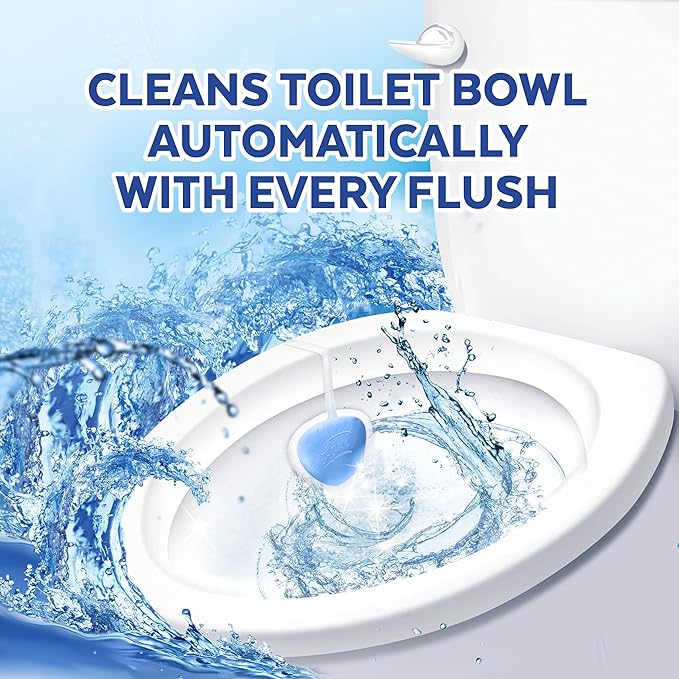 Lysol Automatic In-The-Bowl Toilet Cleaner, Cleans and Freshens Toilet Bowl, Atlantic Fresh Scent, 2 Count (Pack of 2)