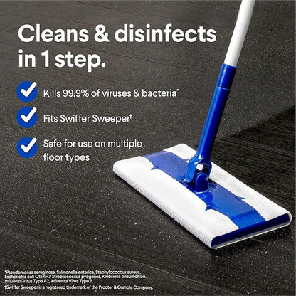 Clorox Scentiva Disinfecting Wet Mop Pad, Disposable Mop Heads, Coconut and Waterlily, 2 Packs, 24 Wet Refills Per Pack (Package May Vary)