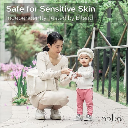 Nolla Flushable Wipes Travel Packs, 100% Plant-Based, Plastic-Free and Biodegradable - Unscented + Soothing Aloe and Vitamin E 240 Count (20 Packs of 12)