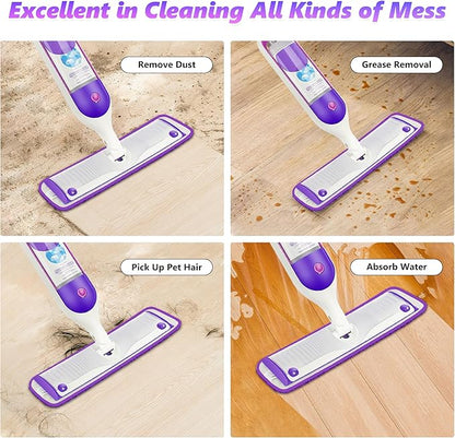 Reusable Mop Pads Refills for Swiffer PowerMop - Microfiber Wet Pads Refill Spray Mop Reusable Pads for Swiffer Mop, Also can be Disposable Power Mop Pads Refills for Multi-Surface Cleaning, 24PCS