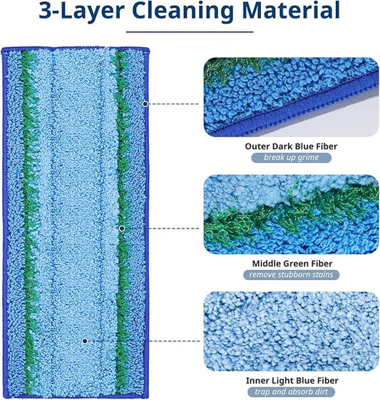 LINNIW 6 Pack M6 Wet Mopping Pads Washable and Reusable M6 Wet Mopping Pads Compatible with Braava Jet m6 Series (6110) (6012) (6112) (6113) Ultimate Robot Mop