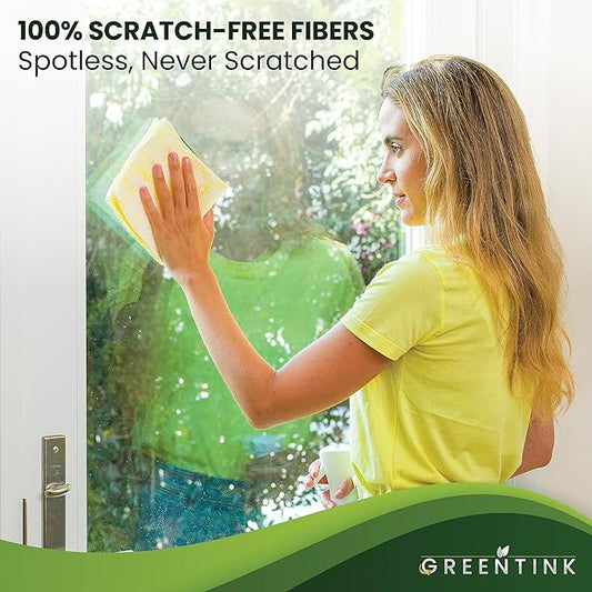 Eco-Friendly Reusable Dish Cloth Set – 24-Pk Multipurpose Kitchen Cleaning Cloth Made from Recycled Materials – Absorbent, Dish Towels & Non-Scratch Cleaning Rags, 12x12 in.