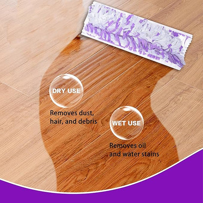 Disposable Mopping Pad Refills for Swiffer PowerMop Multi-Surface Mop and Swiffer PowerMop Wood Mop, Spray Clean Pads Replacement (Purple -30)