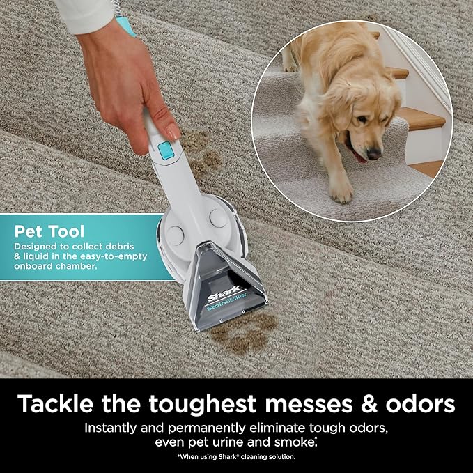 Shark StainStriker Pro Bundle for All Shark StainStriker Portable Cleaners, for Carpets & Area Rugs, Instantly Eliminates Odors, 32oz OXY Multiplier and 16oz Deep Clean Pro, PXCMBUNDLE