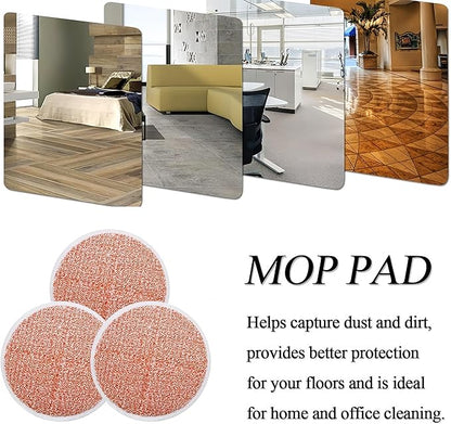 Spinwave Mop Replacement Pads for Bissell Spinwave 20399 23157 23159 2039A 2124A 20393 2039T 2039W 20391 20395 2307 2315A Hard Floor Mop Refill Heavy Scrub Pad- Part #1611297 & 1611298 (12Pack)