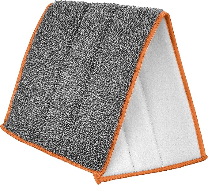 Superio Microfiber Mop Pads Refill, Replacement Head with Velcro, 16 Inch for Flat, Spray Mop Set - 3 Pack - Grey