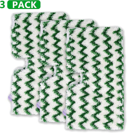 3 Pack Replacement Washable Microfiber Mop Pads Compatible with Shark Steam Pocket Mops S3500 Series S3501 S3601 S3550 S3901 S3801 SE450 S3801CO S3601D, Green, Washable & Reusable …
