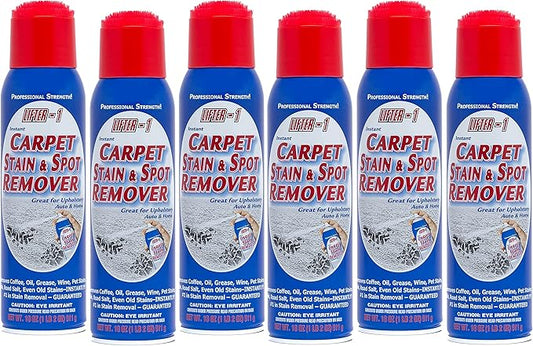 Carpet Spot Remover, Stain and Red wine Remover and Spot Treatment for Oil, Grease, Urine, Cleaning Performance for Rugs, Upholstery, Fabrics (18 Fl Oz (Pack of 6))
