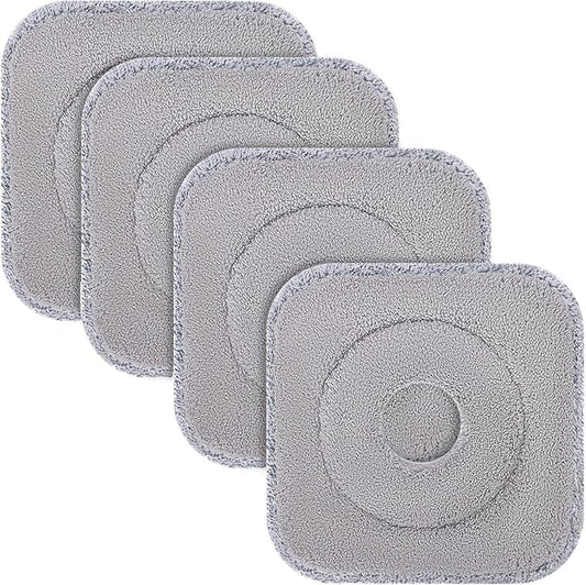 Mop Head Replacements for Floor Cleaning Washable and Reusable Dry Sweeping Cloths Coral Fleece Square Mop Pads Refills