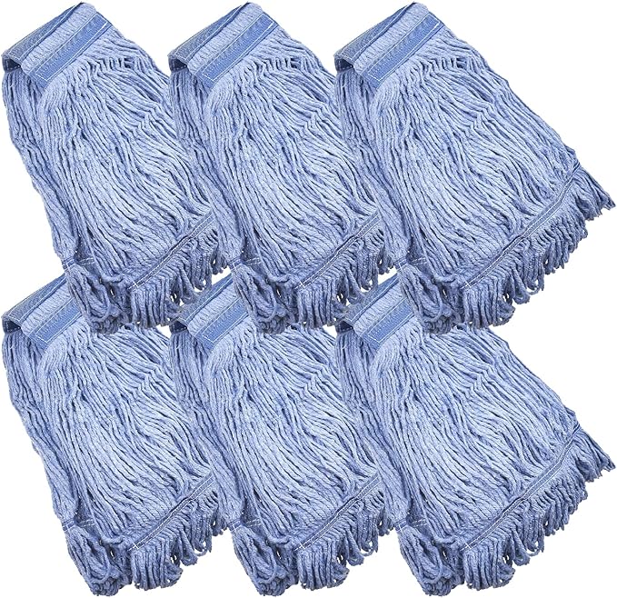 6Packs Mop Head Replacement Heavy Duty Commercial Mop Head Replacement, Reusable Mop Head Refills-Replacement Mop Heads Mop Head Replacement for Home, Highly Absorbent,Industrial and Commercial Use