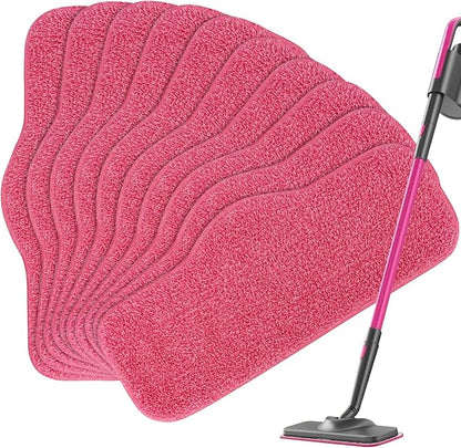 Microfiber Steam Mop Pads Compatible with Schenley Steam Mop Cleaner - 10 Pack Washable and Reusable Replacement Mop Pads Accessories (10 Pack) - Also Fit for swiffer wet jet