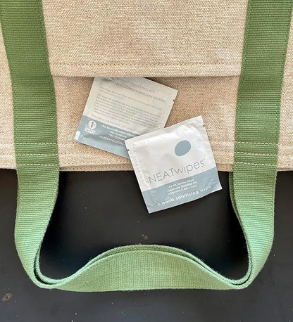NEATwipes Hand Sanitizing Wipes | Travel Essentials | Disposable Wet Wipe & Planet Friendly | Lavender Essential Oil & Soothing Aloe | 10 Pouches of 24 Individually Wrapped Wipes