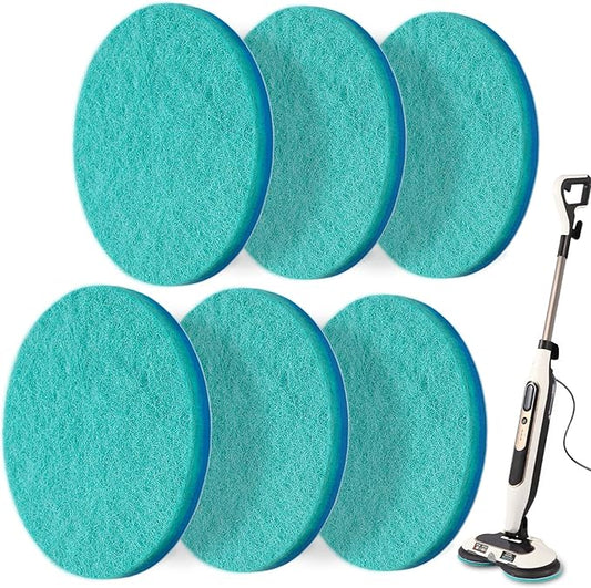 S7000 Series Upgraded Steam&Scrub Mop Pads Kit for Shrak,S8201 S8001 S7001 S7201 S7000AMZ S7005 S7020 S7001C All-in-One Hard Floor Steam Mop (6Green)