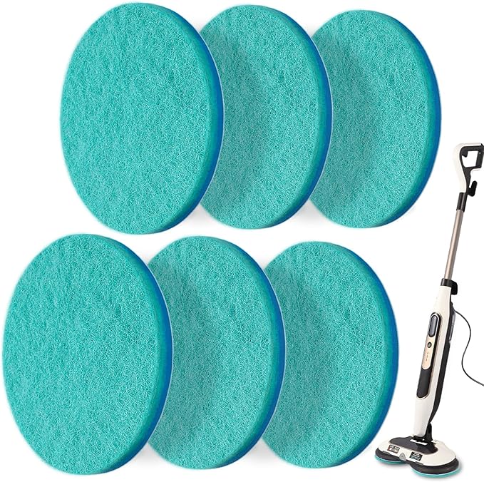S7000 Series Upgraded Steam&Scrub Mop Pads Kit for Shrak,S8201 S8001 S7001 S7201 S7000AMZ S7005 S7020 S7001C All-in-One Hard Floor Steam Mop (6Green)