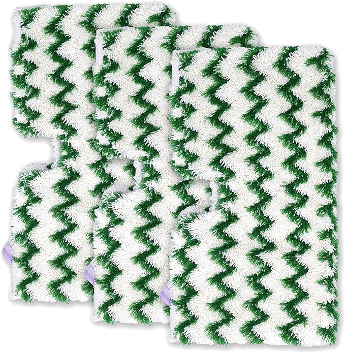 3 Pack Replacement Washable Microfiber Mop Pads Compatible with Shark Steam Pocket Mops S3500 Series S3501 S3601 S3550 S3901 S3801 SE450 S3801CO S3601D, Green, Washable & Reusable …
