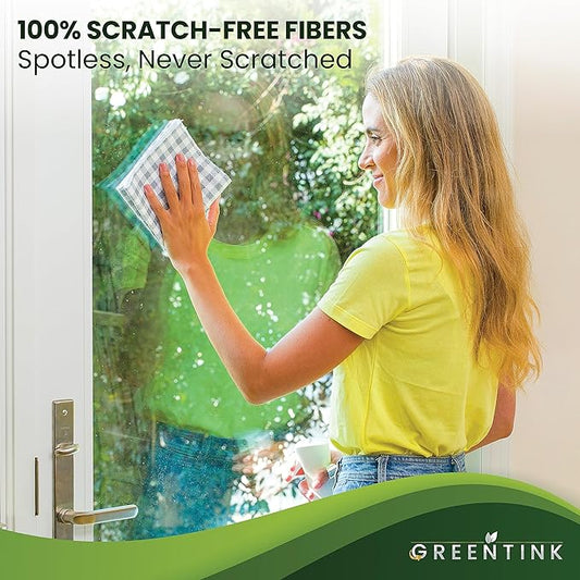 Eco-Friendly Reusable Dish Cloth Set – 10-Pk Multipurpose Kitchen Cleaning Cloth Made from Recycled Materials – Absorbent Dish Towels & Non-Scratch Cleaning Rags, 12x12 in.
