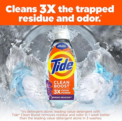 Tide Deep Cleansing Fabric Rinse with 3X Odor Power, Spring Meadow, 48 oz
