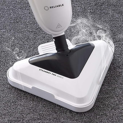 Reliable 300CU Steam Floor Mop - Pro Steamboy mop with 2 Microfiber Pads, 1500W Power of Steam for Tile, Hardwood Floor and Carpets, Fast Heat-Up time, 180-Degree Swivel Head to Reach the Hard Places
