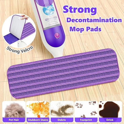 Reusable Mop Pads Compatible with Swiffer PowerMop, Microfiber Mop Pads Refills Mop Heads Replacement for Swiffer Mop Spray Mop Floor Mop, Washable Reusable Floor Mopping Refills, 5 Pack