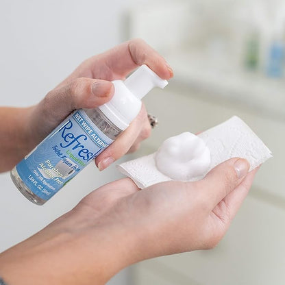 Refresh Liquid Wipe Free: Toilet Paper Foam. Eco-Friendly Flushable Wet Wipe Alternative For Sensitive Skin. Cleanses and Soothes with Witch Hazel and Aloe. Plumbing Safe. 50ml (1.69 Fl Oz).…
