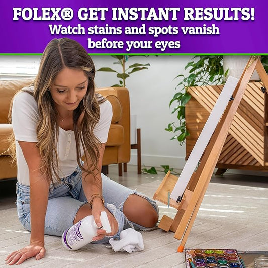 FOLEX Professional Carpet Cleaner Spray, Spot Cleaner for Carpet and Upholstery, Pet Spot Remover, 34OZ